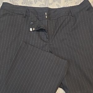 Lane Bryant Navy Pinstripe Dress Pants